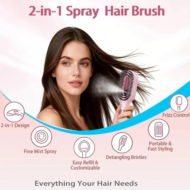 The Self-Misting Hair Brush Set